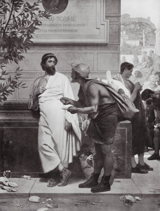 Aristides und der Bauer von Ernest (1818 87) Hillemacher
