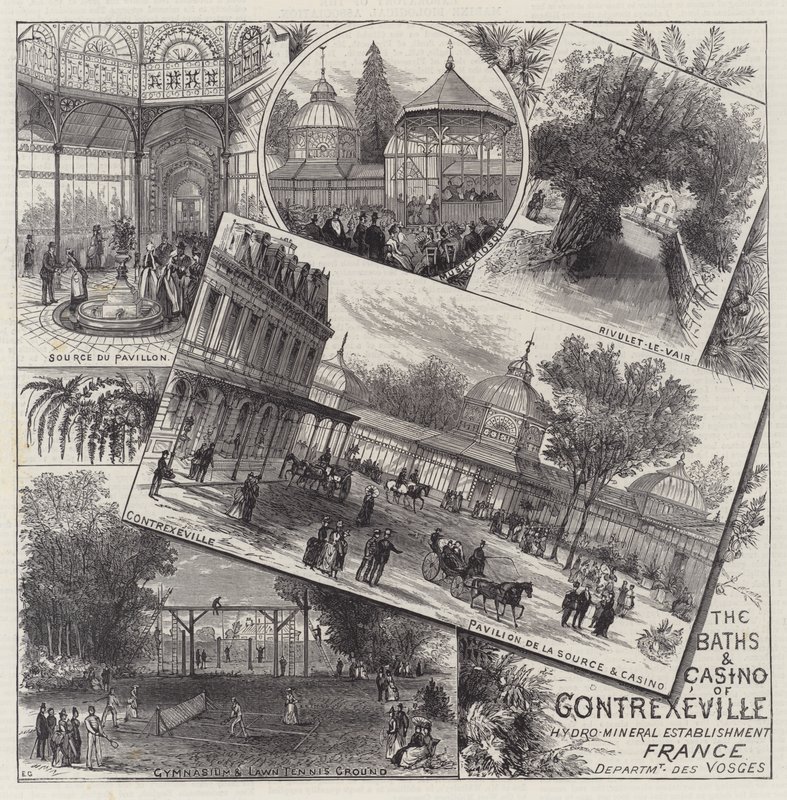 Die Bäder und das Casino von Contrexeville von Ernest Henry Griset