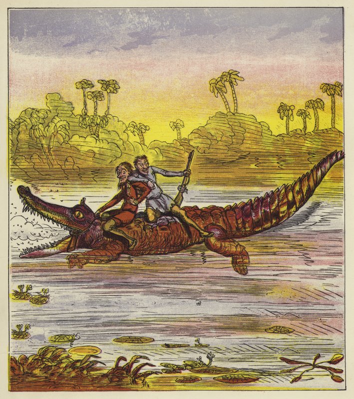 Die Brüder Bold reisen auf dem Nil mit einem Krokodil von Ernest Henry Griset