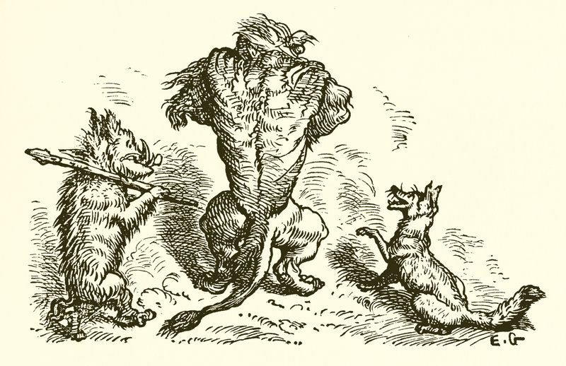 Der Löwe, der Fuchs und der Wolf von Ernest Henry Griset
