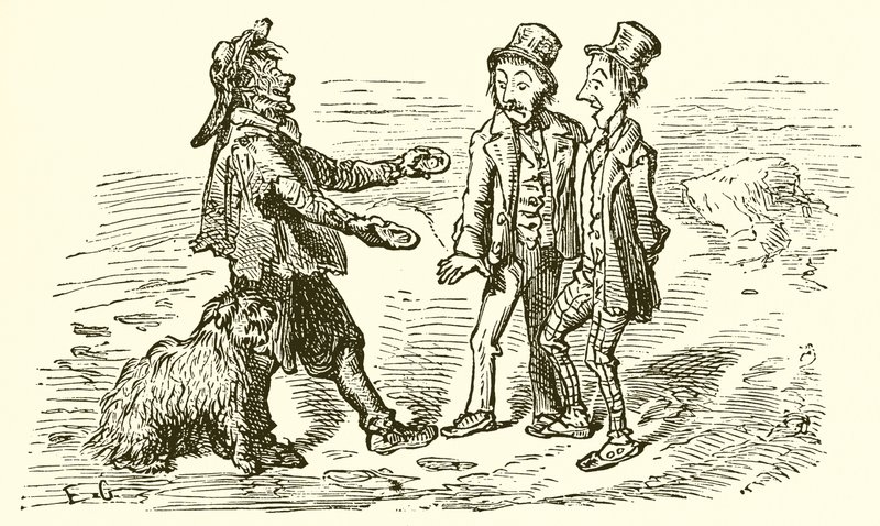 Die zwei Reisenden und die Auster von Ernest Henry Griset
