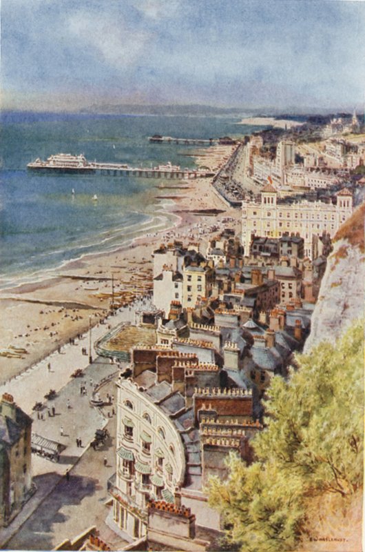 Hastings und St. Leonards vom Schloss von Ernest William Haslehust
