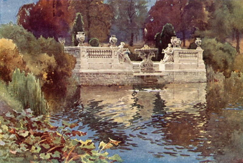 Lancaster Gate Fountain, Kensington Gardens von Ernest William Haslehust
