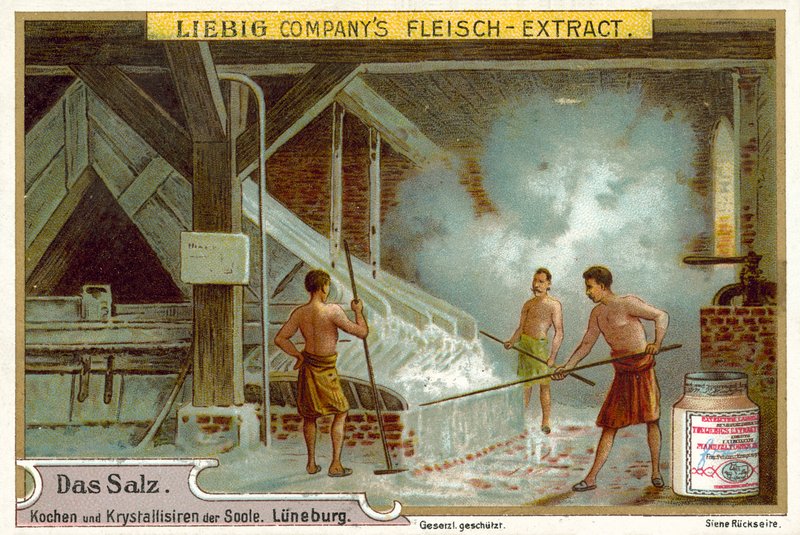 Salz: Sieden von Sole, Lüneburg, Deutschland von European School