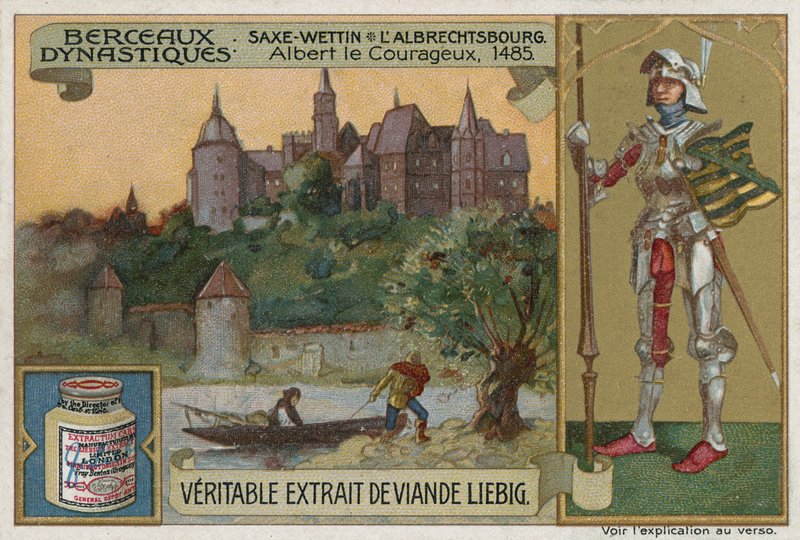 Sachsen-Wettin: die Albrechtsburg und Albrecht der Beherzte, Herzog von Sachsen, 1485 von European School