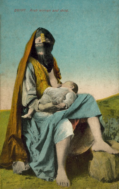 Ägypten, Arabische Frau und Kind (Farbfoto) von European Photographer