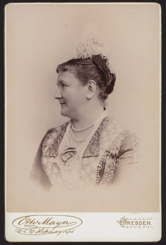 Porträt, letzte Königin von Sachsen, ehemals Prinzessin Carol von Schweden (s/w Foto) von European Photographer