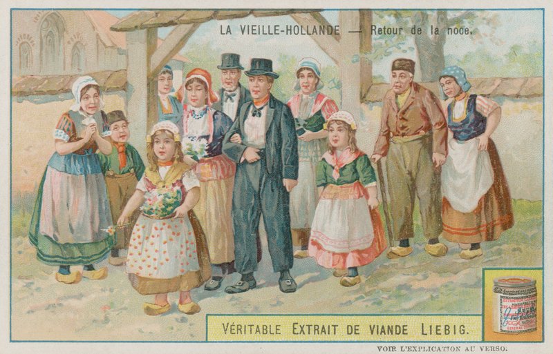 Eine zurückkehrende Hochzeitsgesellschaft im alten Holland von European School