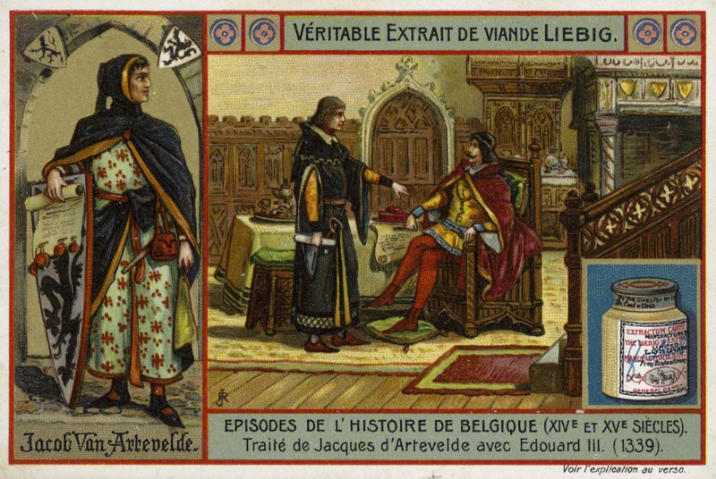 Abschluss eines Vertrags zwischen Jacob van Artevelde aus Gent und König Eduard III. von England, 1339 von European School