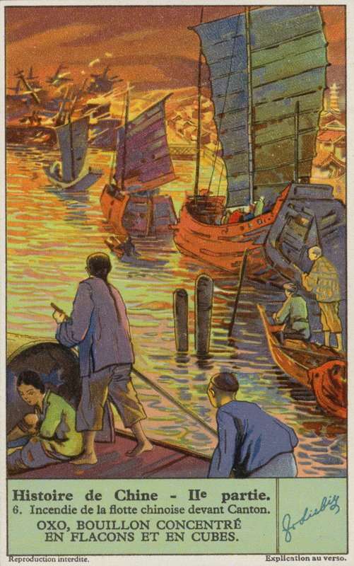 Verbrennung der chinesischen Flotte in Kanton von European School
