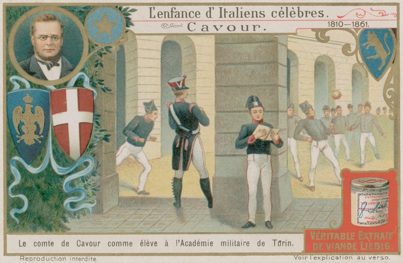 Camillo Benso, Graf von Cavour, studiert an der Militärakademie in Turin von European School
