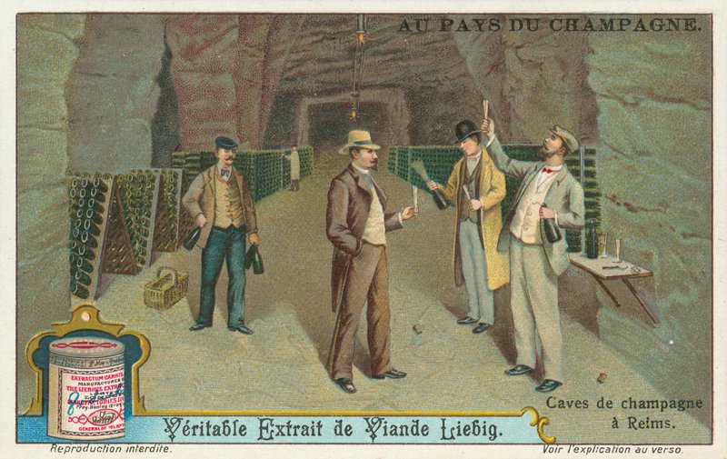 Champagner, Liebig-Karte, frühes 20. Jahrhundert von European School