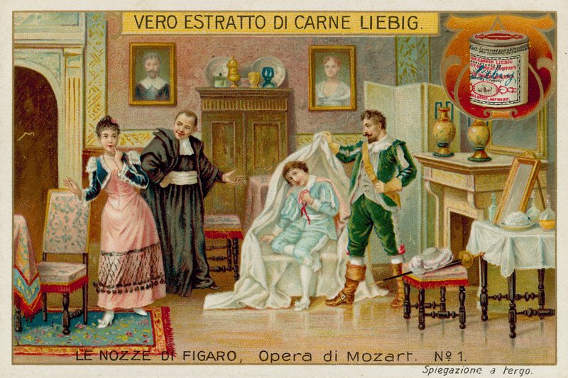 Cherubino, der Graf, Susanna und Basilio von European School