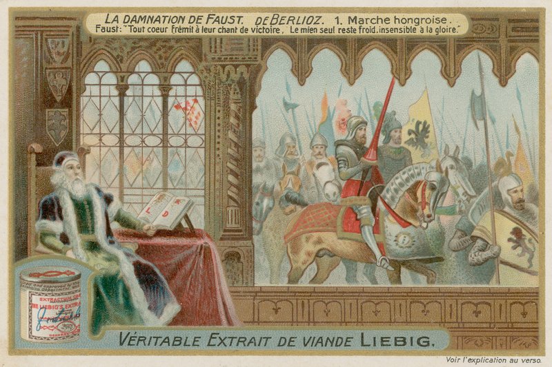 Faust beobachtet den ungarischen Marsch aus seiner Bibliothek von European School