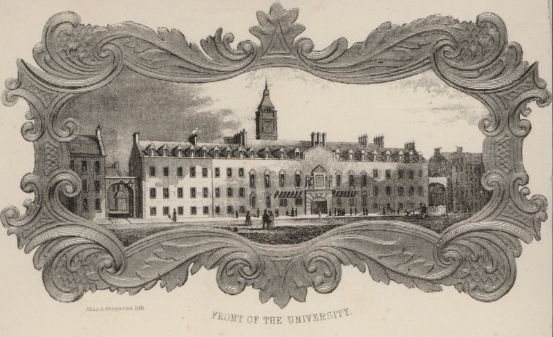 Vorderseite der Universität, Glasgow, Schottland von European School