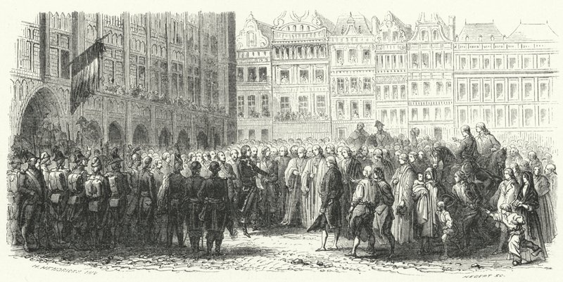 General Dumouriez und die französische Armee in Brüssel von European School