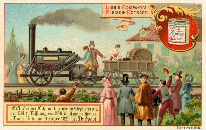 George Stephensons Dampflokomotive Rocket, Liverpool von European School