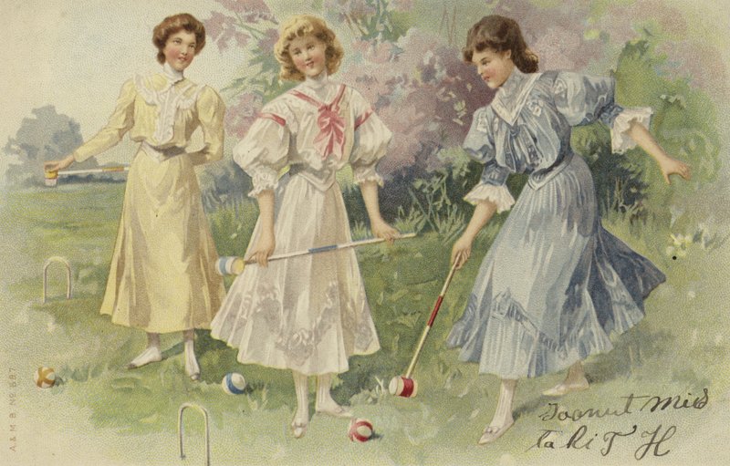 Mädchen spielen Krocket von European School