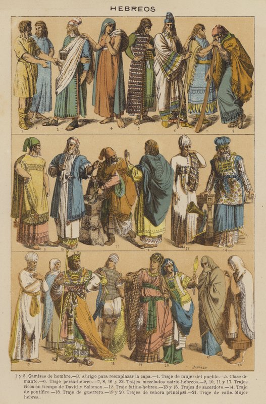 Hebräer (Farblithografie) von European School