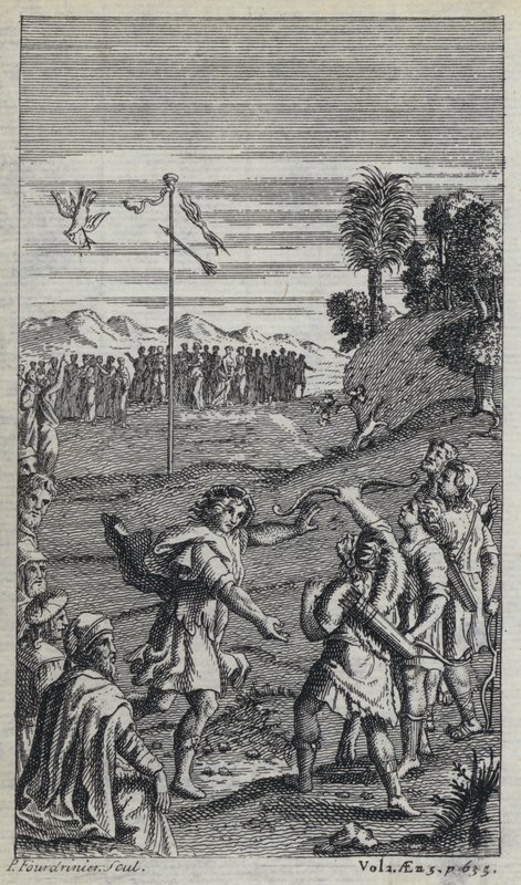 Illustration für John Drydens Übersetzung von Virgils Aeneis (Stich) von European School