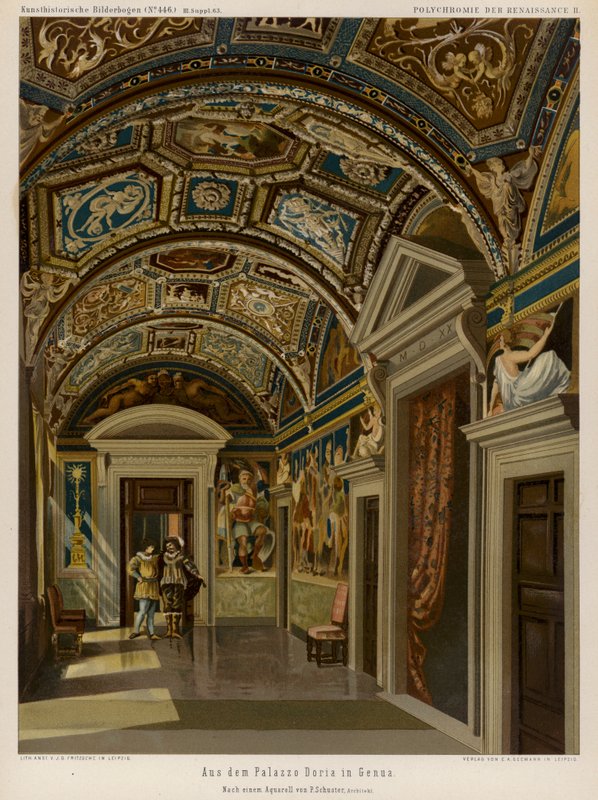 Innenraum des Palazzo Doria, Genua, Italien von European School