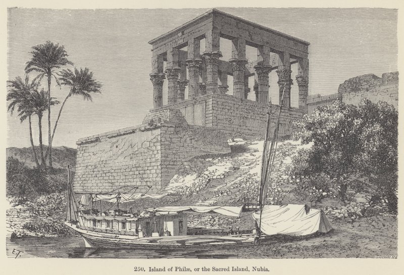 Insel Philae oder die Heilige Insel, Nubien von European School