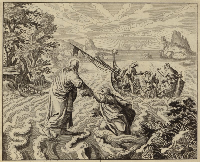 Jesus Christus geht auf dem See Genezareth von European School