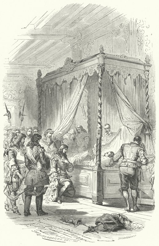 Ludwig XIV. von Frankreich erweist dem toten Körper von Jean V. d