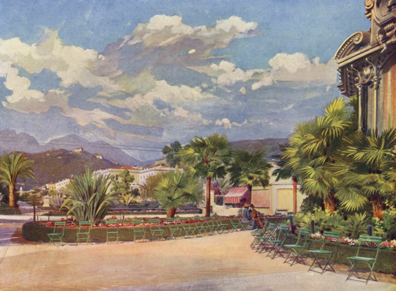 Menton, Der Musikpavillon und der Neue Garten von European School