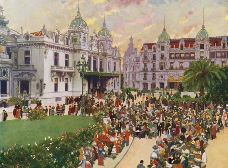 Monte-Carlo, Die Aperitifstunde am Casino-Platz von European School