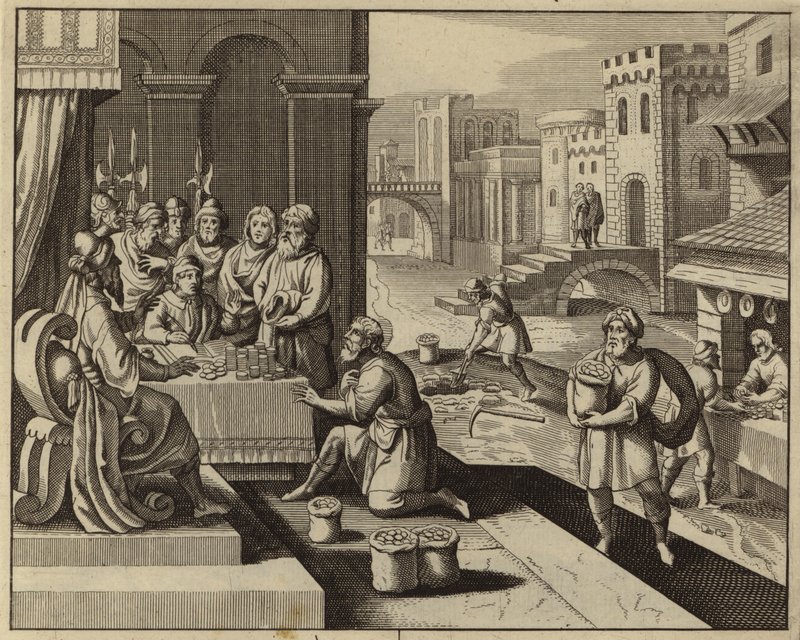 Gleichnis von den Talenten (Gravur) von European School