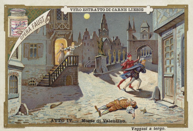 Szene aus Faust, einer Oper von Charles Gounod von European School