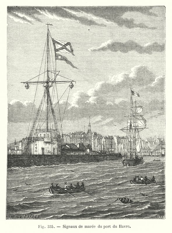 Gezeitenzeichen des Hafens von Le Havre von European School