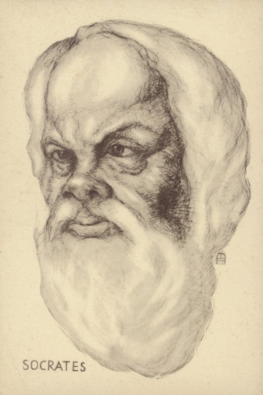 Sokrates (ca. 469 v. Chr.-399 v. Chr.), antiker griechischer Philosoph von European School