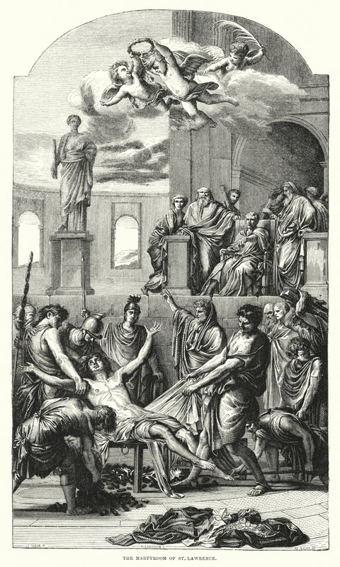 Das Martyrium des Hl. Laurentius von Eustache (after) Le Sueur