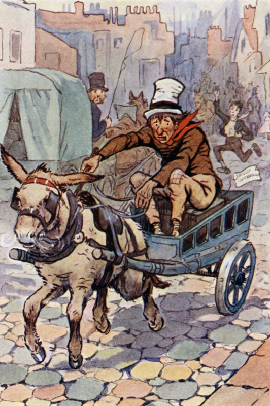 Illustration für David Copperfield (Farblithografie) von F. M. B. Blaikie