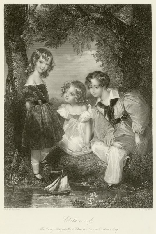 Kinder der Lady Elizabeth und Charles Scrase Dickens von Fanny Corbaux