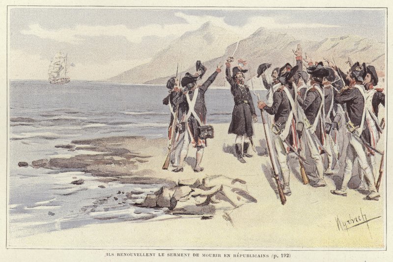 Soldaten erneuern ihren Eid, Republikaner zu sterben von Felicien baron de Myrbach Rheinfeld