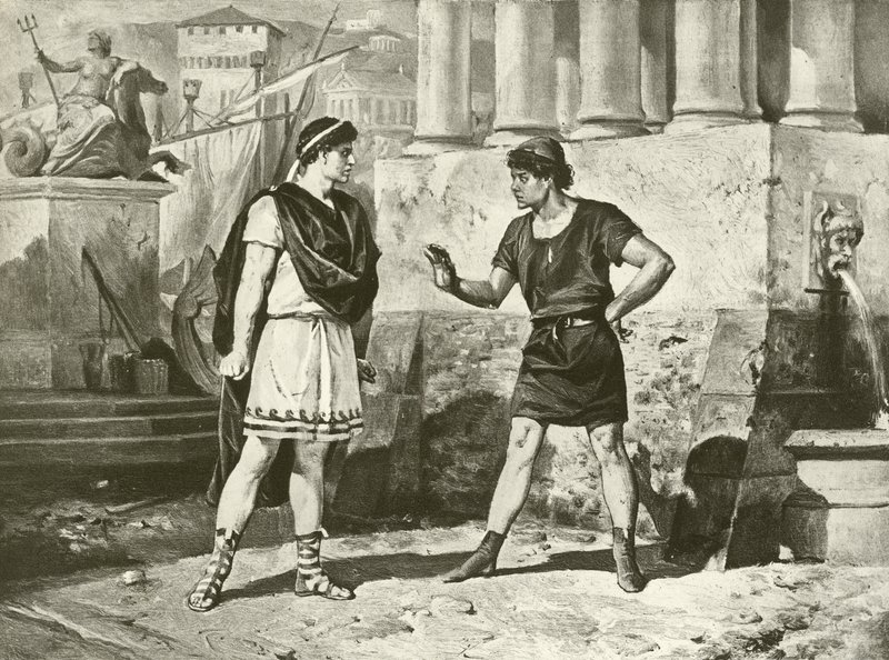 Komödie der Irrungen. Akt I, Szene II (Gravur) von Felix Octavius Carr Darley