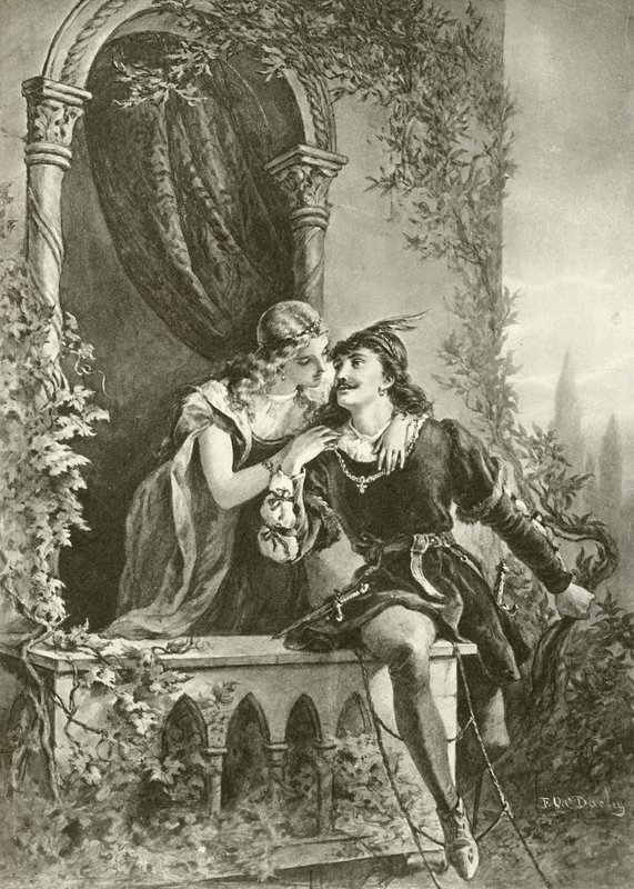 Romeo und Julia. Akt III-Szene V von Felix Octavius Carr Darley