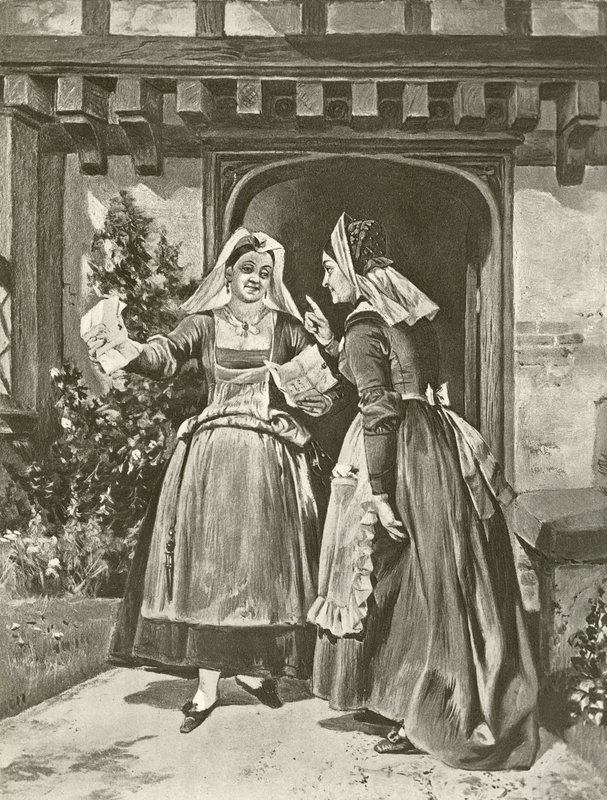 Die lustigen Weiber von Windsor. Akt II, Szene I von Felix Octavius Carr Darley