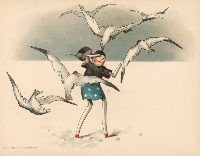 Illustration für The Golliwoggs Polar Adventures von Florence K. Upton