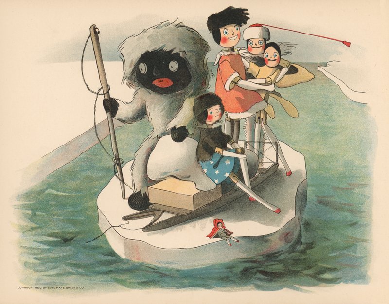 Illustration für The Golliwoggs Polar Adventures von Florence K. Upton