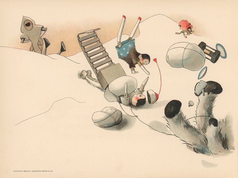 Illustration für The Golliwoggs Polar Adventures von Florence K. Upton