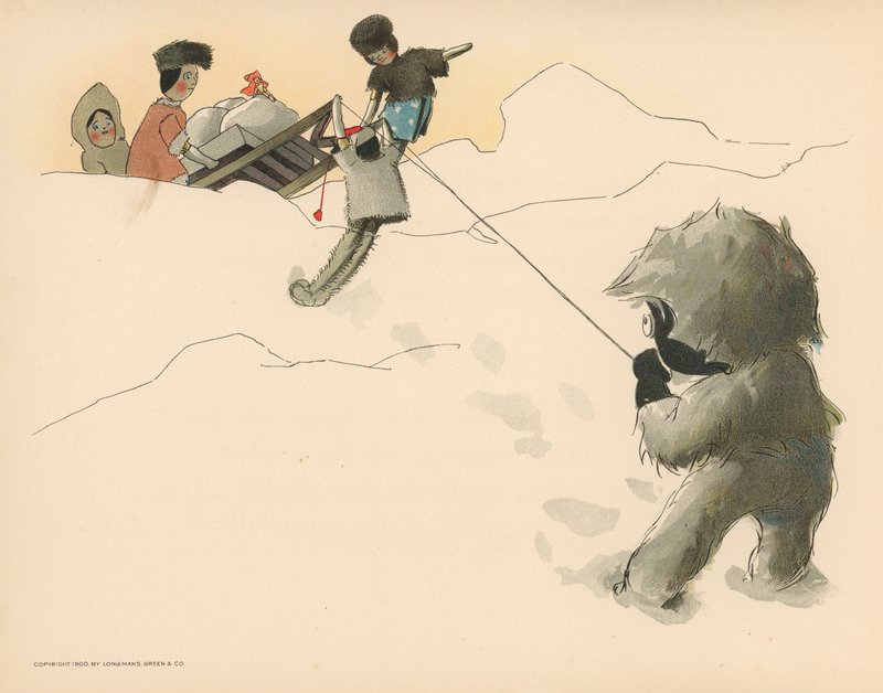Illustration für The Golliwoggs Polar Adventures von Florence K. Upton