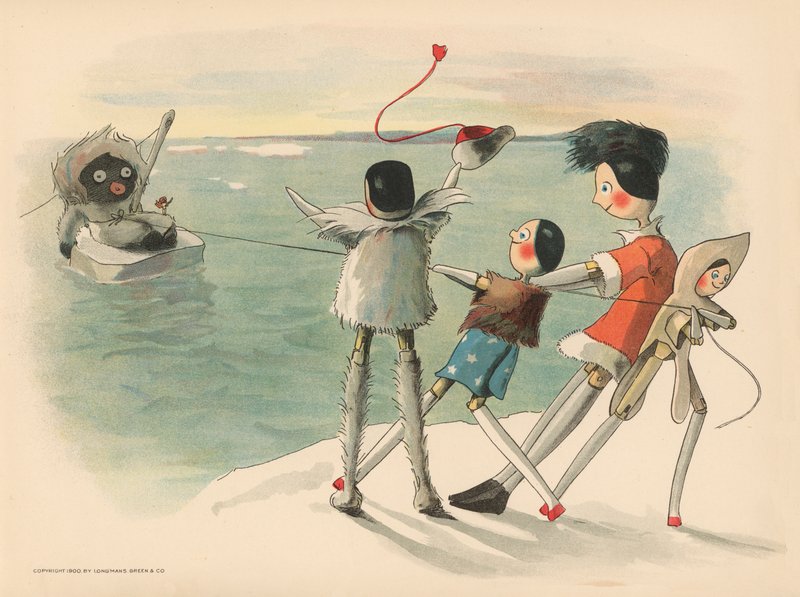 Illustration für The Golliwoggs Polar Adventures von Florence K. Upton