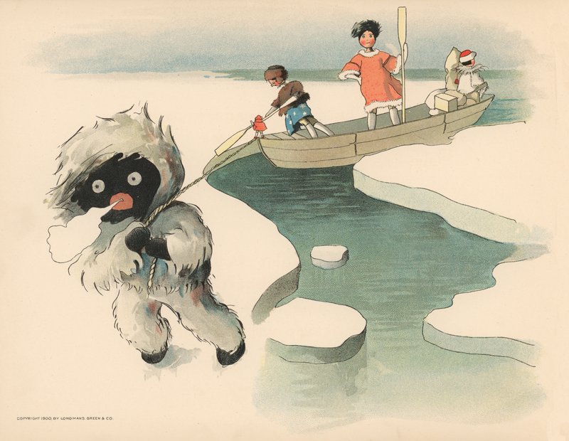 Illustration für Die Golliwoggs Polarabenteuer von Florence K. Upton