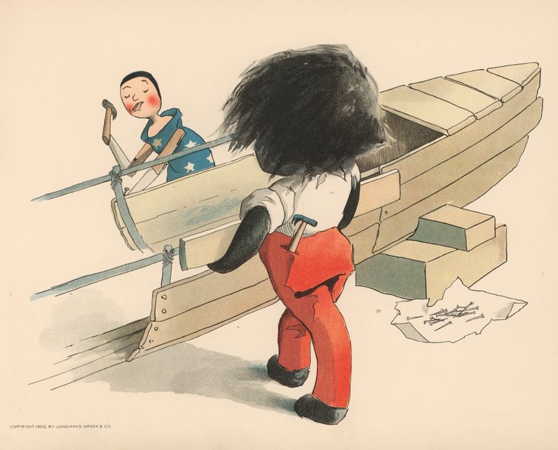 Illustration für Die Golliwoggs Polarabenteuer von Florence K. Upton