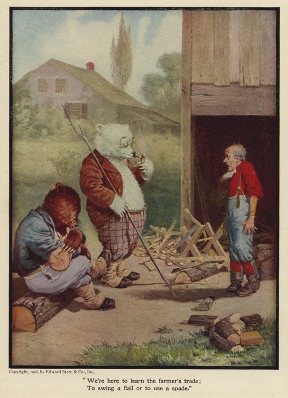 Wir sind hier, um das Handwerk des Bauern zu lernen; eine Dreschflegel zu schwingen oder eine Schaufel zu benutzen. von Floyd V. Campbell