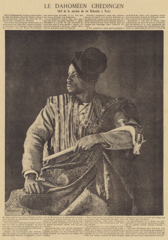 Chedingen, Anführer der Mission des Dahomey-Königs Behanzin nach Paris von Fortune Louis Meaulle